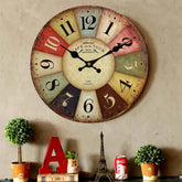 12 Inch Thick Wood Retro Wall Clock